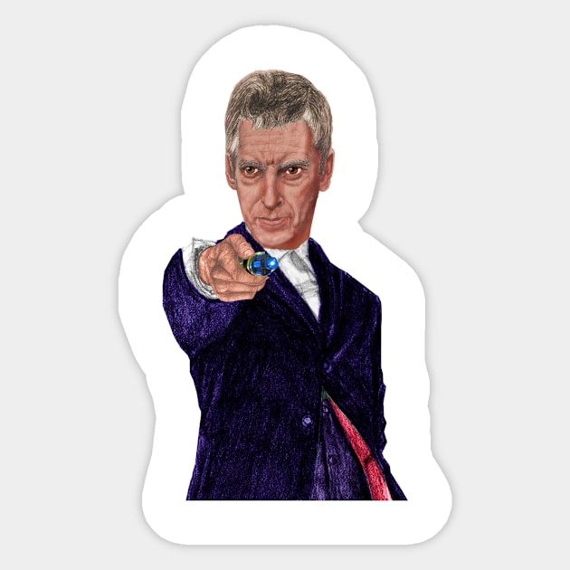 12th Doctor Sticker by mjartscom